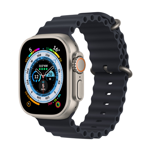 Refurbished Apple Watch Ultra 2022 GPS+Cel 49mm - Titanium Case - Midnight Ocean Band